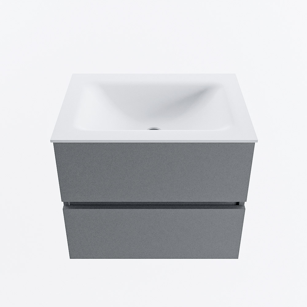 MONDIAZ VICA 60cm mueble de baño Plata 2 cajones. Lavabo CLOUD Centro sin orificio, color Talc. 5 MONDIAZ VICA 60cm mueble de baño Plata 2 cajones. Lavabo CLOUD Centro sin orificio, color Talc. - Imagen 5