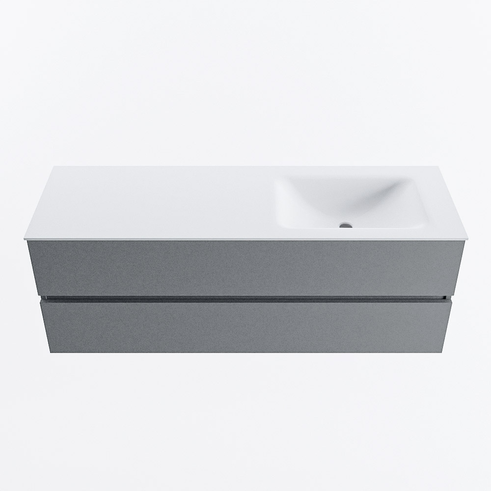 MONDIAZ VICA 140cm mueble de baño Plata 2 cajones. Lavabo CLOUD Derecho sin orificio, color Talc. 5 MONDIAZ VICA 140cm mueble de baño Plata 2 cajones. Lavabo CLOUD Derecho sin orificio, color Talc. - Imagen 5