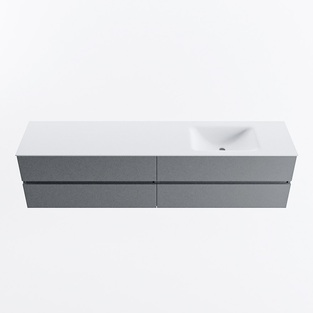 MONDIAZ VICA 200cm mueble de baño Plata 4 cajones. Lavabo CLOUD Derecho 1 orificio, color Talc. 5 MONDIAZ VICA 200cm mueble de baño Plata 4 cajones. Lavabo CLOUD Derecho 1 orificio, color Talc. - Imagen 5