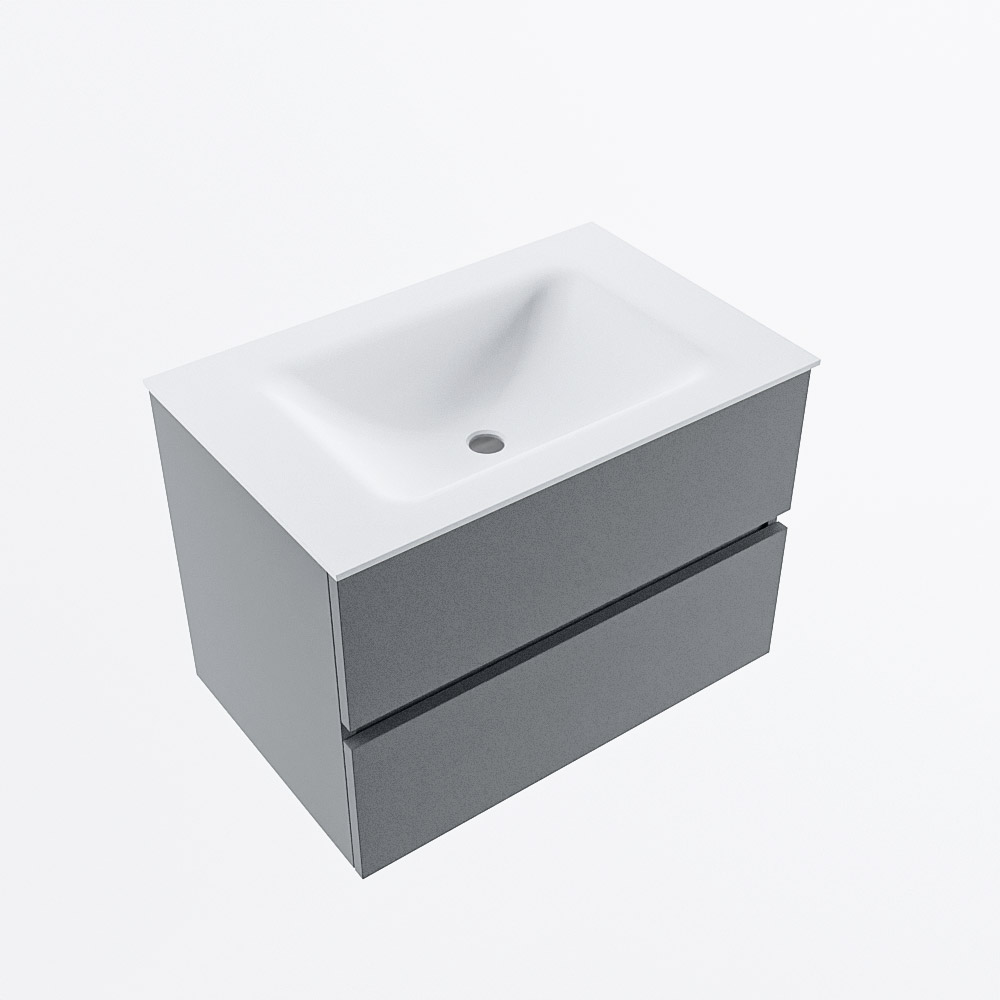 MONDIAZ VICA 70cm mueble de baño Plata 2 cajones. Lavabo CLOUD Centro 1 orificio, color Talc. 6 MONDIAZ VICA 70cm mueble de baño Plata 2 cajones. Lavabo CLOUD Centro 1 orificio, color Talc. - Imagen 6