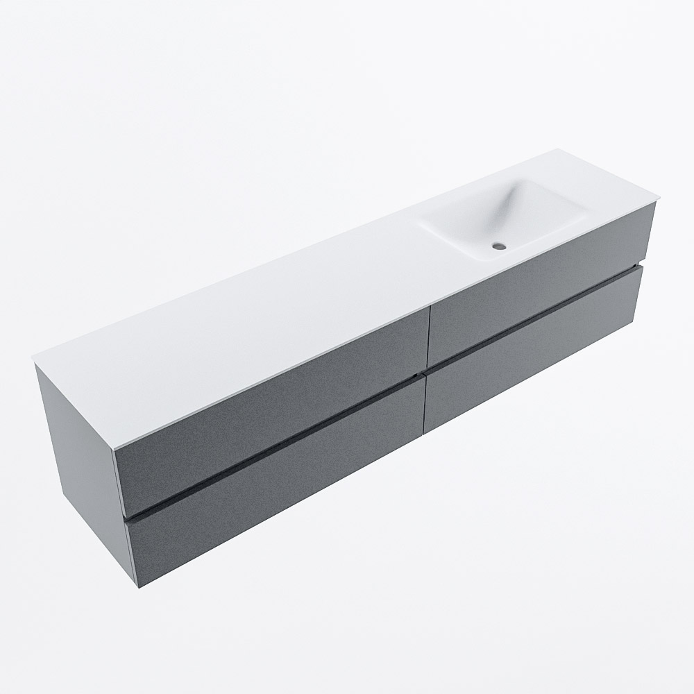 MONDIAZ VICA 200cm mueble de baño Plata 4 cajones. Lavabo CLOUD Derecho 1 orificio, color Talc. 6 MONDIAZ VICA 200cm mueble de baño Plata 4 cajones. Lavabo CLOUD Derecho 1 orificio, color Talc. - Imagen 6