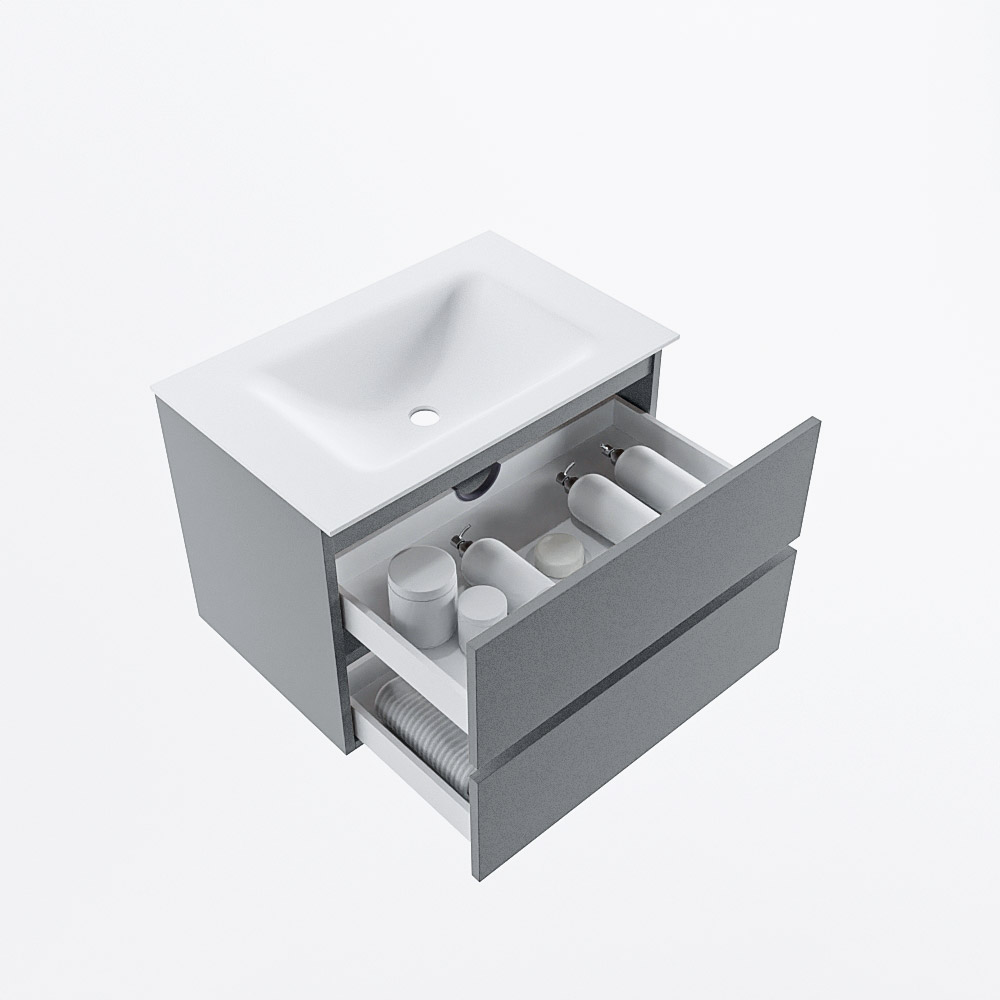 MONDIAZ VICA 70cm mueble de baño Plata 2 cajones. Lavabo CLOUD Centro 1 orificio, color Talc. 7 MONDIAZ VICA 70cm mueble de baño Plata 2 cajones. Lavabo CLOUD Centro 1 orificio, color Talc. - Imagen 7