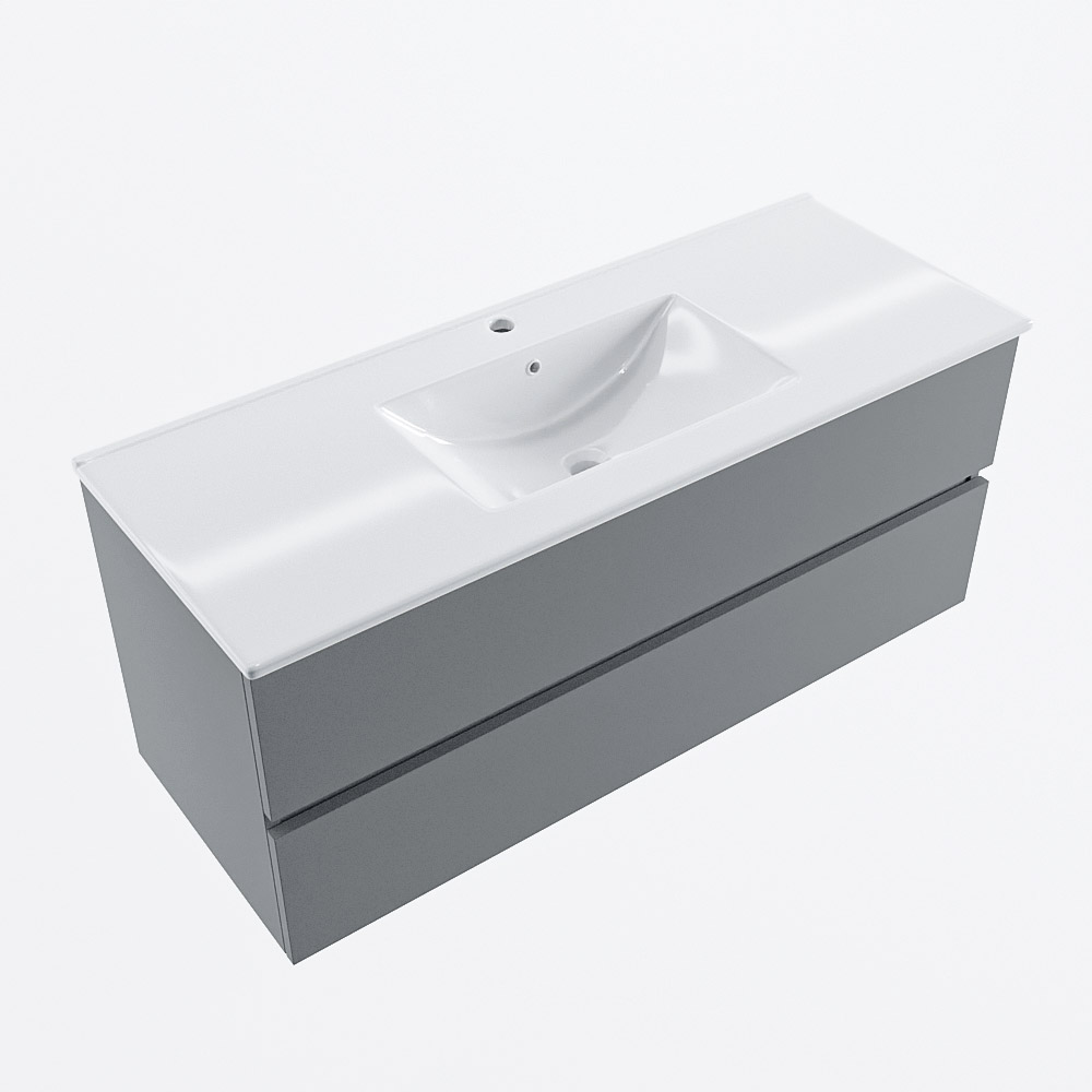 MONDIAZ VICA 120cm mueble de baño Plata 2 cajones. Lavabo DENIA Centro 1 orificio, color Blanco brillo. 6 MONDIAZ VICA 120cm mueble de baño Plata 2 cajones. Lavabo DENIA Centro 1 orificio, color Blanco brillo. - Imagen 6
