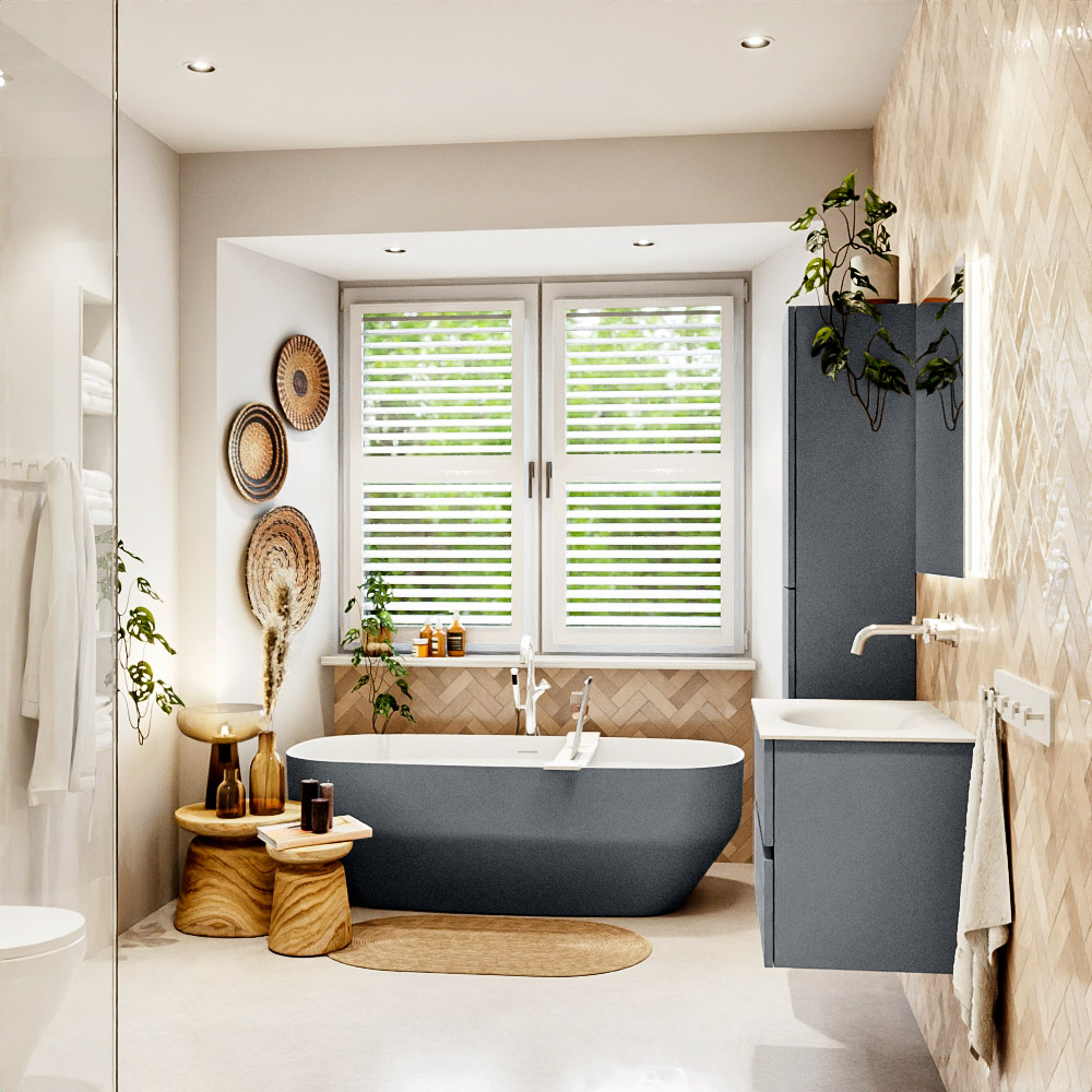 MONDIAZ VICA 70cm mueble de baño Plata 2 cajones. Lavabo MOON Centro sin orificio, color Talc. 3 MONDIAZ VICA 70cm mueble de baño Plata 2 cajones. Lavabo MOON Centro sin orificio, color Talc. - Imagen 3