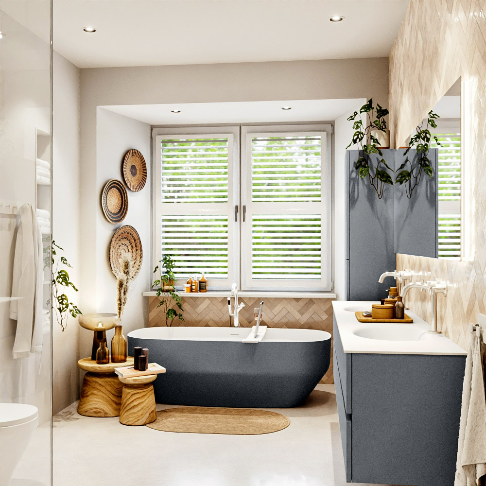 MONDIAZ VICA 200cm mueble de baño Plata 4 cajones. Lavabo MOON Doble 2 orificios, color Talc. 3 MONDIAZ VICA 200cm mueble de baño Plata 4 cajones. Lavabo MOON Doble 2 orificios, color Talc. - Imagen 3