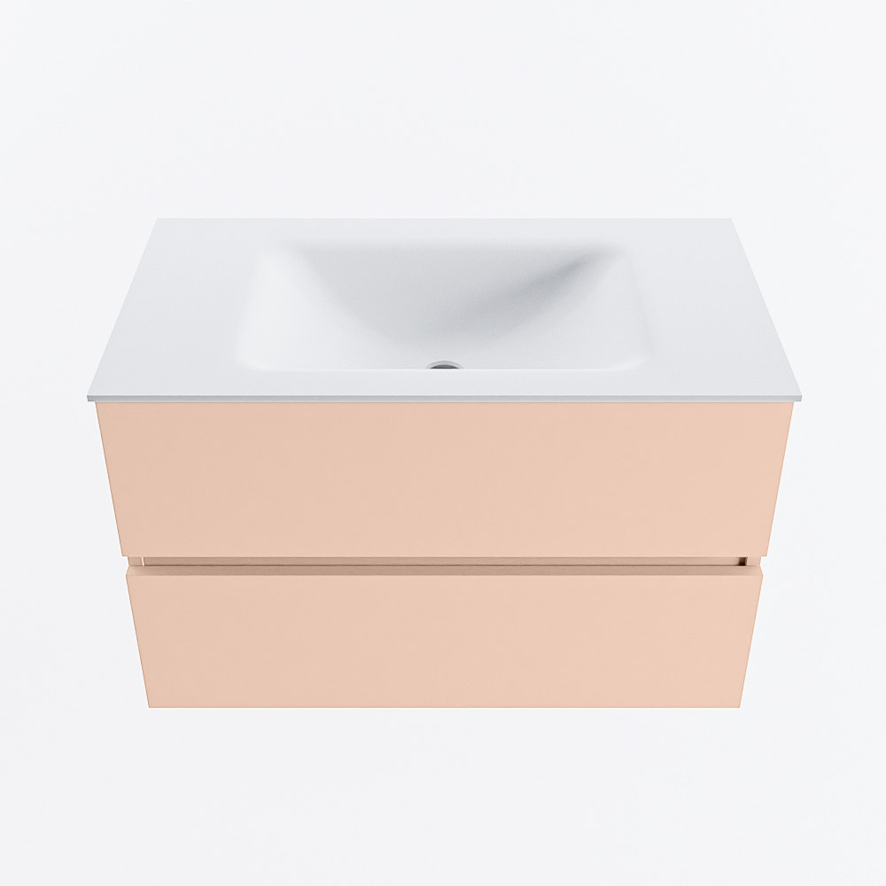 MONDIAZ VICA 80cm mueble de baño Rosee 2 cajones. Lavabo CLOUD Centro sin orificio, color Talc. 5 MONDIAZ VICA 80cm mueble de baño Rosee 2 cajones. Lavabo CLOUD Centro sin orificio, color Talc. - Imagen 5