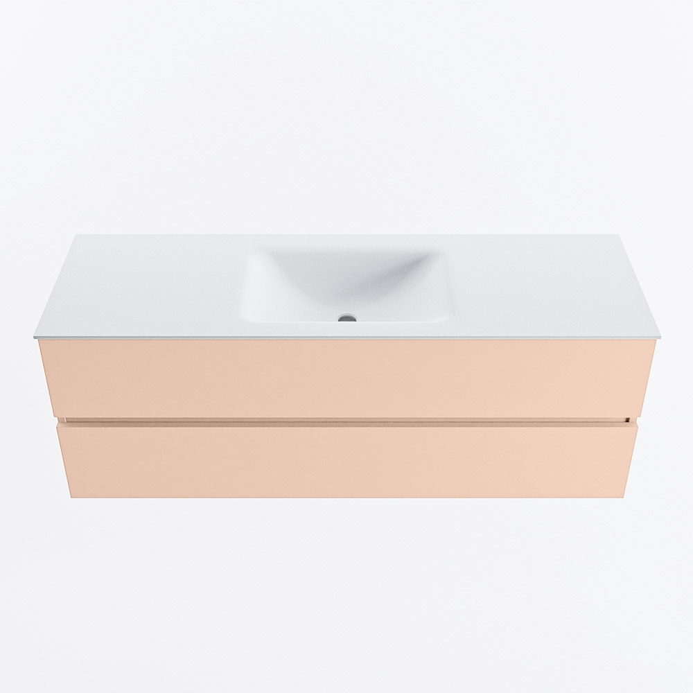 MONDIAZ VICA 140cm mueble de baño Rosee 2 cajones. Lavabo CLOUD Centro sin orificio, color Talc. 5 MONDIAZ VICA 140cm mueble de baño Rosee 2 cajones. Lavabo CLOUD Centro sin orificio, color Talc. - Imagen 5