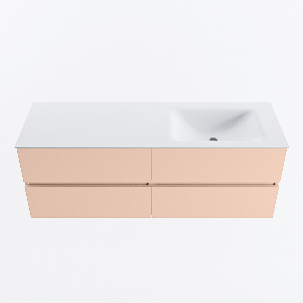 MONDIAZ VICA 140cm mueble de baño Rosee 4 cajones. Lavabo CLOUD Derecho 1 orificio, color Talc. 5 MONDIAZ VICA 140cm mueble de baño Rosee 4 cajones. Lavabo CLOUD Derecho 1 orificio, color Talc. - Imagen 5