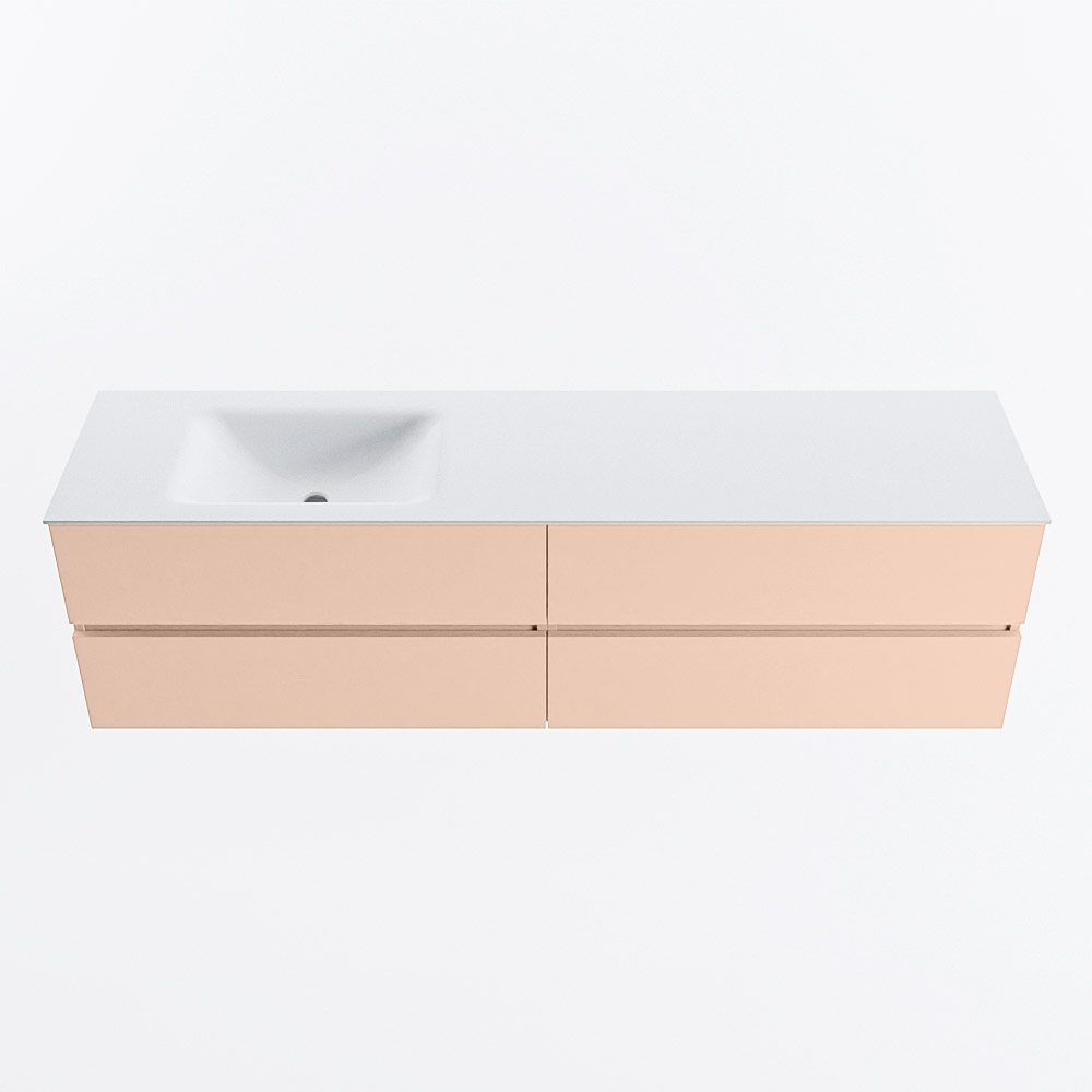 MONDIAZ VICA 180cm mueble de baño Rosee 4 cajones. Lavabo CLOUD Izquierda 1 orificio, color Talc. 5 MONDIAZ VICA 180cm mueble de baño Rosee 4 cajones. Lavabo CLOUD Izquierda 1 orificio, color Talc. - Imagen 5