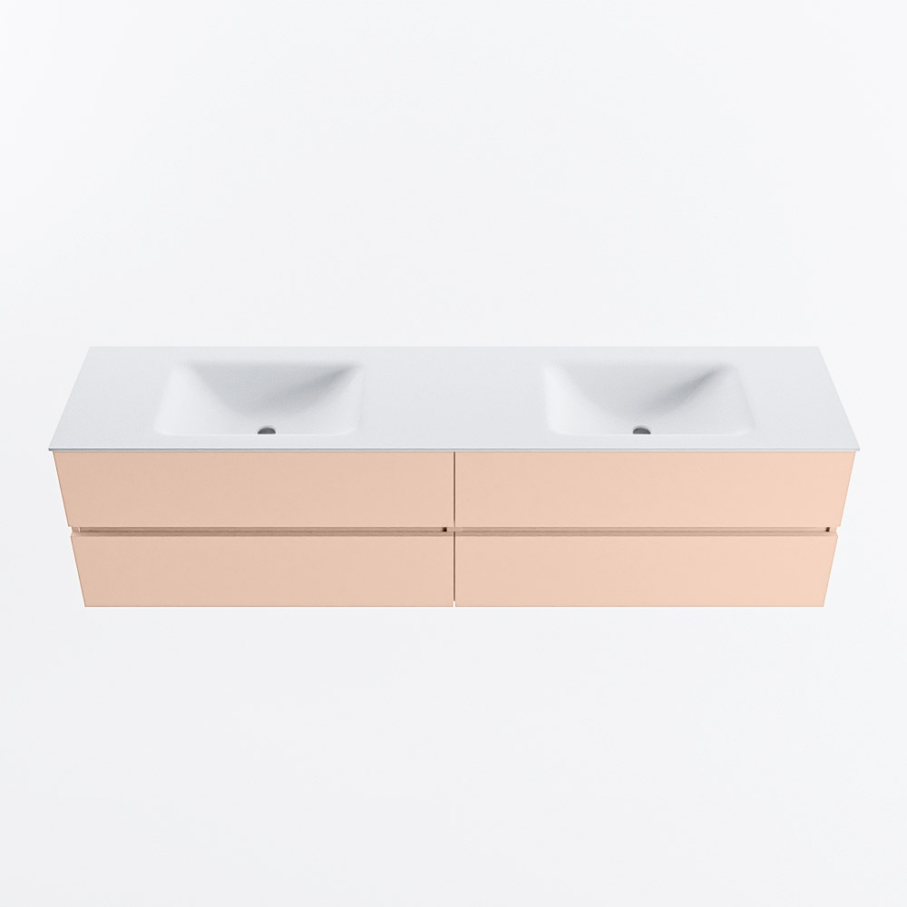 MONDIAZ VICA 190cm mueble de baño Rosee 4 cajones. Lavabo CLOUD Doble 2 orificios, color Talc. 5 MONDIAZ VICA 190cm mueble de baño Rosee 4 cajones. Lavabo CLOUD Doble 2 orificios, color Talc. - Imagen 5