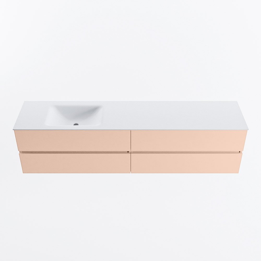 MONDIAZ VICA 200cm mueble de baño Rosee 4 cajones. Lavabo CLOUD Izquierda 1 orificio, color Talc. 5 MONDIAZ VICA 200cm mueble de baño Rosee 4 cajones. Lavabo CLOUD Izquierda 1 orificio, color Talc. - Imagen 5