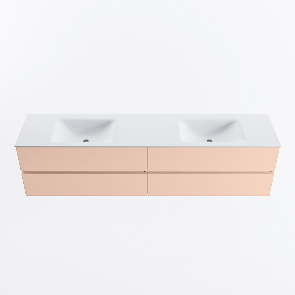 MONDIAZ VICA 200cm mueble de baño Rosee 4 cajones. Lavabo CLOUD Doble sin orificio, color Talc. 5 MONDIAZ VICA 200cm mueble de baño Rosee 4 cajones. Lavabo CLOUD Doble sin orificio, color Talc. - Imagen 5
