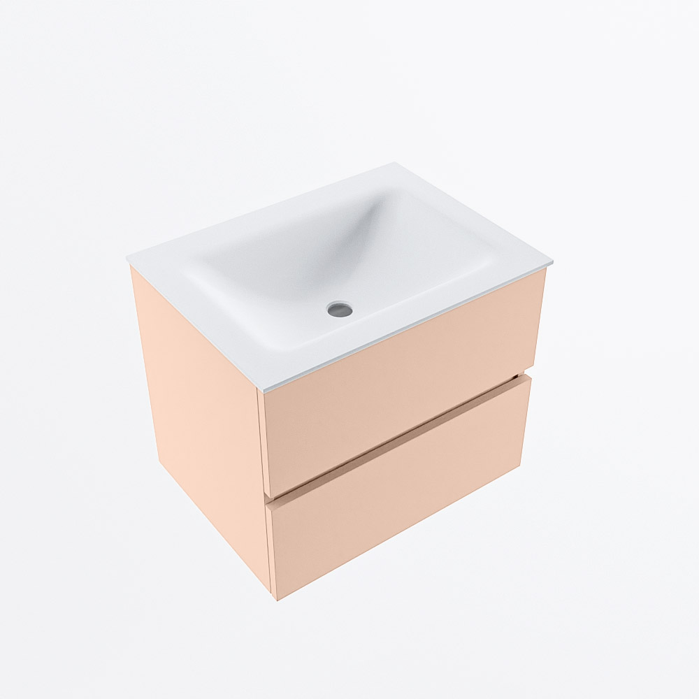 MONDIAZ VICA 60cm mueble de baño Rosee 2 cajones. Lavabo CLOUD Centro 1 orificio, color Talc. 6 MONDIAZ VICA 60cm mueble de baño Rosee 2 cajones. Lavabo CLOUD Centro 1 orificio, color Talc. - Imagen 6