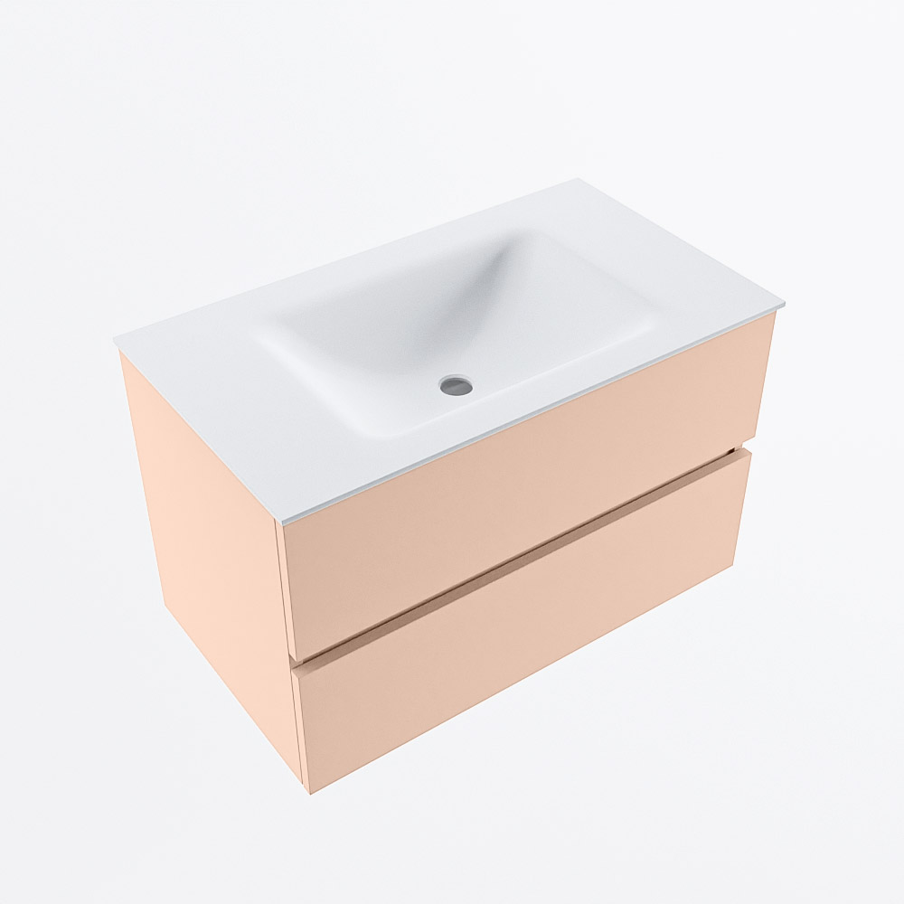 MONDIAZ VICA 80cm mueble de baño Rosee 2 cajones. Lavabo CLOUD Centro sin orificio, color Talc. 6 MONDIAZ VICA 80cm mueble de baño Rosee 2 cajones. Lavabo CLOUD Centro sin orificio, color Talc. - Imagen 6