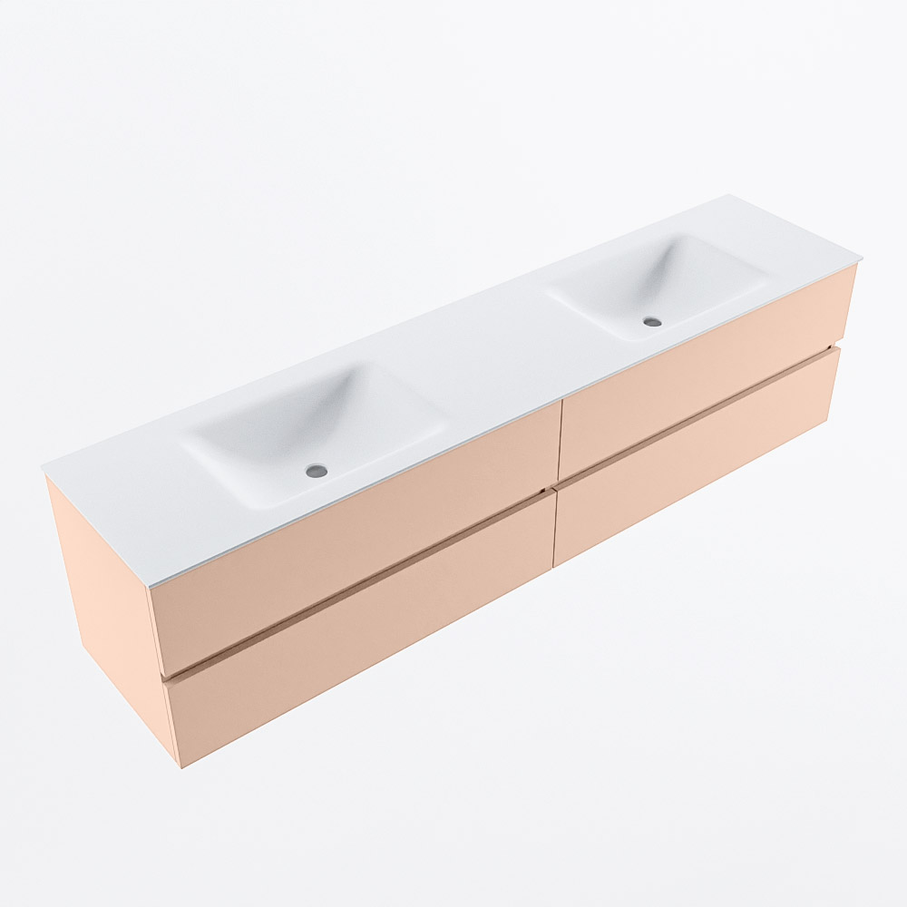MONDIAZ VICA 200cm mueble de baño Rosee 4 cajones. Lavabo CLOUD Doble sin orificio, color Talc. 6 MONDIAZ VICA 200cm mueble de baño Rosee 4 cajones. Lavabo CLOUD Doble sin orificio, color Talc. - Imagen 6