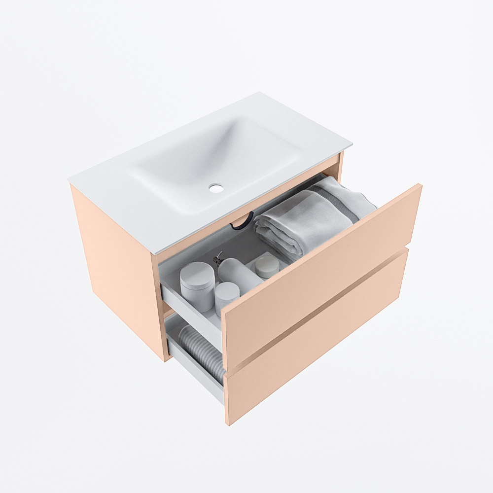 MONDIAZ VICA 80cm mueble de baño Rosee 2 cajones. Lavabo CLOUD Centro sin orificio, color Talc. 7 MONDIAZ VICA 80cm mueble de baño Rosee 2 cajones. Lavabo CLOUD Centro sin orificio, color Talc. - Imagen 7