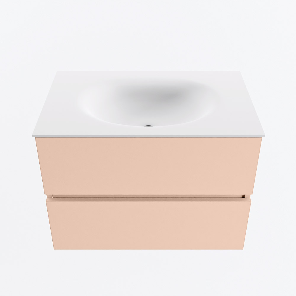 MONDIAZ VICA 70cm mueble de baño Rosee 2 cajones. Lavabo MOON Centro sin orificio, color Talc. 5 MONDIAZ VICA 70cm mueble de baño Rosee 2 cajones. Lavabo MOON Centro sin orificio, color Talc. - Imagen 5