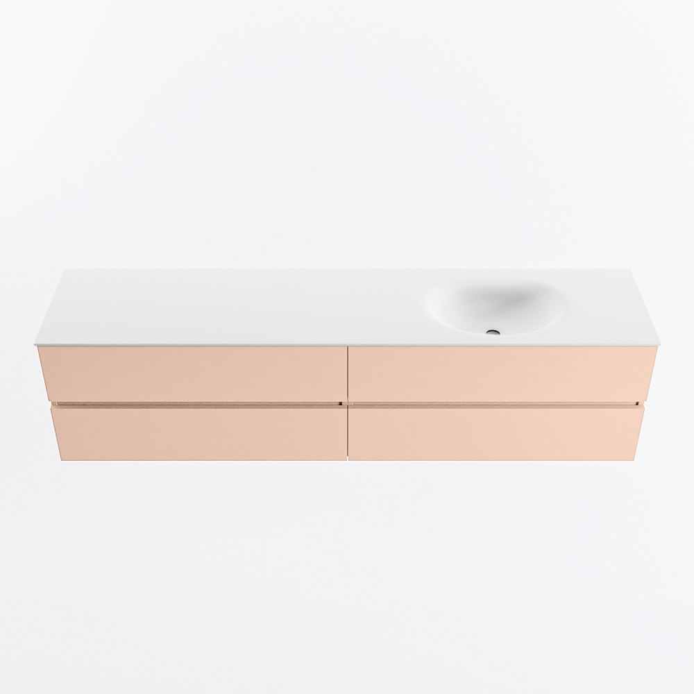 MONDIAZ VICA 200cm mueble de baño Rosee 4 cajones. Lavabo MOON Derecho 1 orificio, color Talc. 5 MONDIAZ VICA 200cm mueble de baño Rosee 4 cajones. Lavabo MOON Derecho 1 orificio, color Talc. - Imagen 5