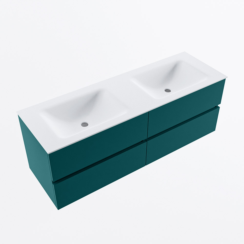 MONDIAZ VICA 140cm mueble de baño Smag 4 cajones. Lavabo CLOUD Doble 2 orificios, color Talc. 5 MONDIAZ VICA 140cm mueble de baño Smag 4 cajones. Lavabo CLOUD Doble 2 orificios, color Talc. - Imagen 5