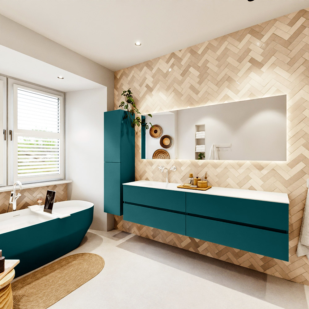 MONDIAZ VICA 190cm mueble de baño Smag 4 cajones. Lavabo CLOUD Izquierda 1 orificio, color Talc. 4 MONDIAZ VICA 190cm mueble de baño Smag 4 cajones. Lavabo CLOUD Izquierda 1 orificio, color Talc. - Imagen 4