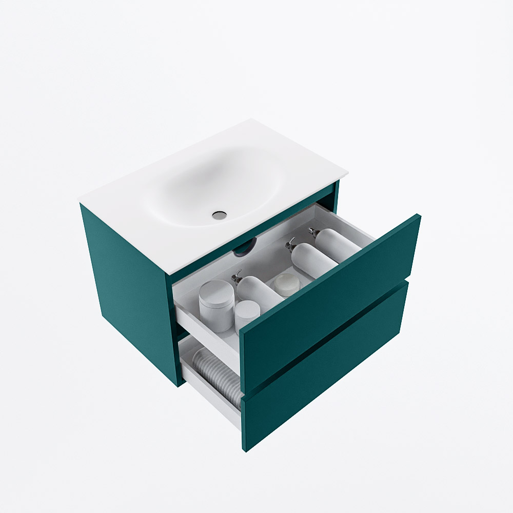 MONDIAZ VICA 70cm mueble de baño Smag 2 cajones. Lavabo MOON Centro sin orificio, color Talc. 7 MONDIAZ VICA 70cm mueble de baño Smag 2 cajones. Lavabo MOON Centro sin orificio, color Talc. - Imagen 7