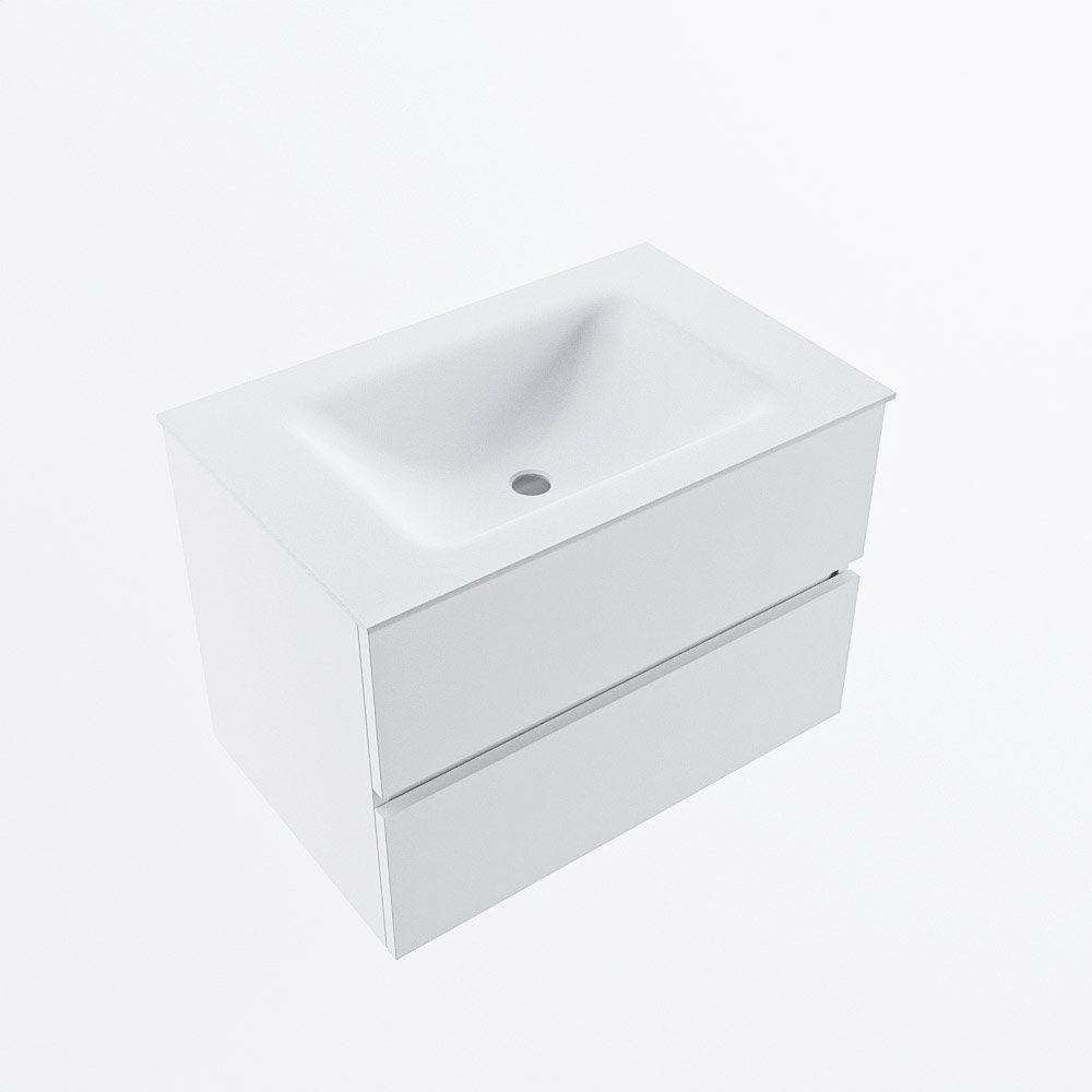 MONDIAZ VICA 70cm mueble de baño Talc 2 cajones. Lavabo CLOUD Centro 1 orificio, color Talc. 6 MONDIAZ VICA 70cm mueble de baño Talc 2 cajones. Lavabo CLOUD Centro 1 orificio, color Talc. - Imagen 6
