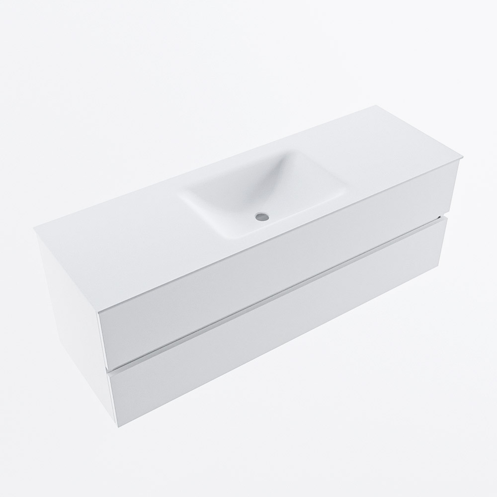 MONDIAZ VICA 140cm mueble de baño Talc 2 cajones. Lavabo CLOUD Centro 1 orificio, color Talc. 5 MONDIAZ VICA 140cm mueble de baño Talc 2 cajones. Lavabo CLOUD Centro 1 orificio, color Talc. - Imagen 5