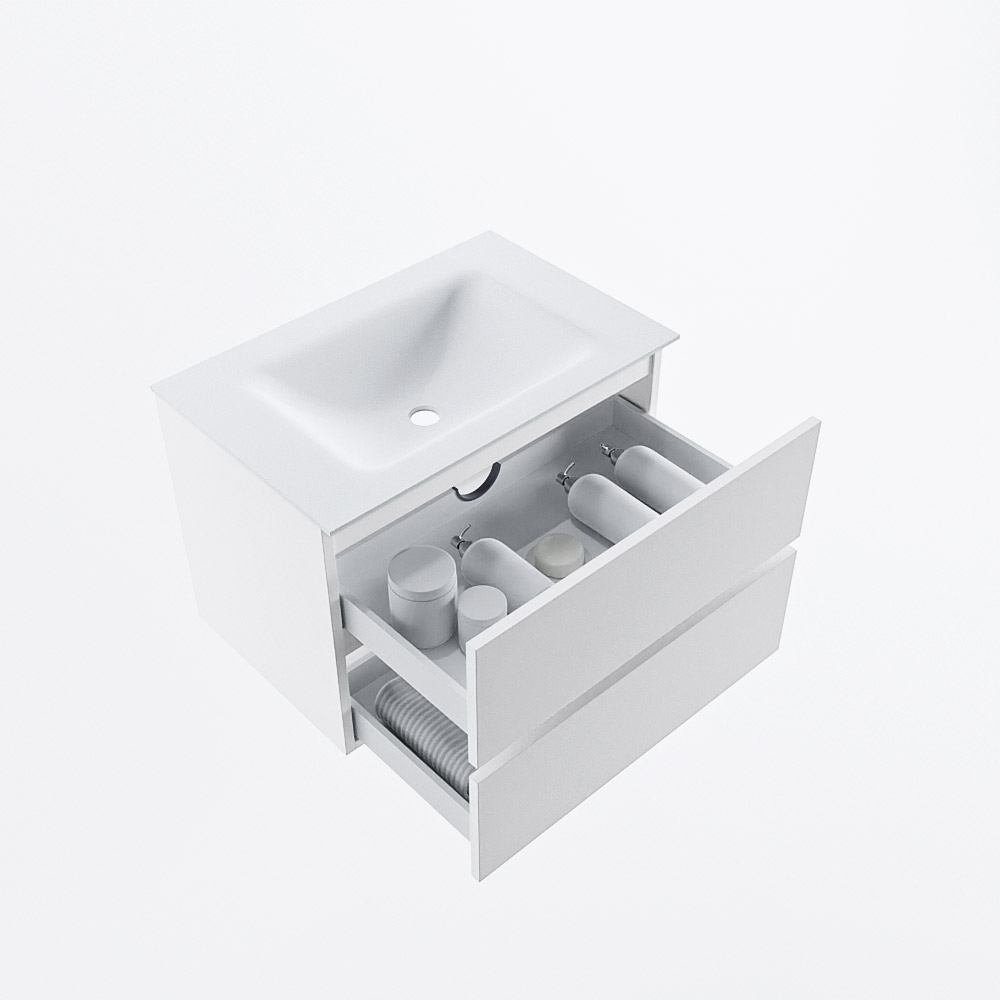 MONDIAZ VICA 70cm mueble de baño Talc 2 cajones. Lavabo CLOUD Centro 1 orificio, color Talc. 7 MONDIAZ VICA 70cm mueble de baño Talc 2 cajones. Lavabo CLOUD Centro 1 orificio, color Talc. - Imagen 7