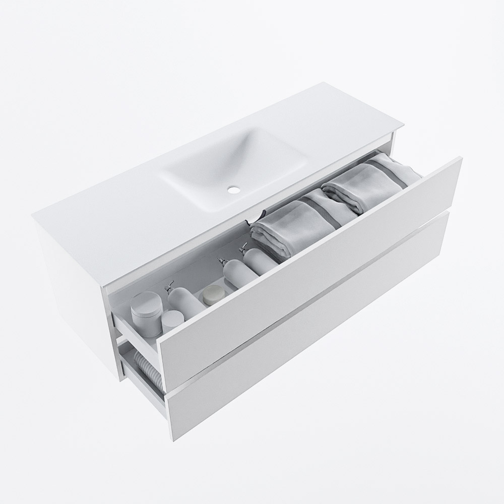 MONDIAZ VICA 140cm mueble de baño Talc 2 cajones. Lavabo CLOUD Centro 1 orificio, color Talc. 6 MONDIAZ VICA 140cm mueble de baño Talc 2 cajones. Lavabo CLOUD Centro 1 orificio, color Talc. - Imagen 6