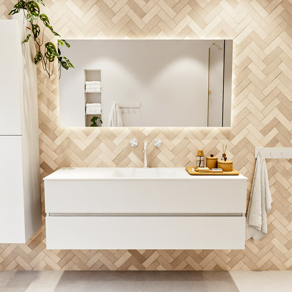 MONDIAZ VICA 140cm mueble de baño Talc 2 cajones. Lavabo CLOUD Centro 1 orificio, color Talc. 1 MONDIAZ VICA 140cm mueble de baño Talc 2 cajones. Lavabo CLOUD Centro 1 orificio