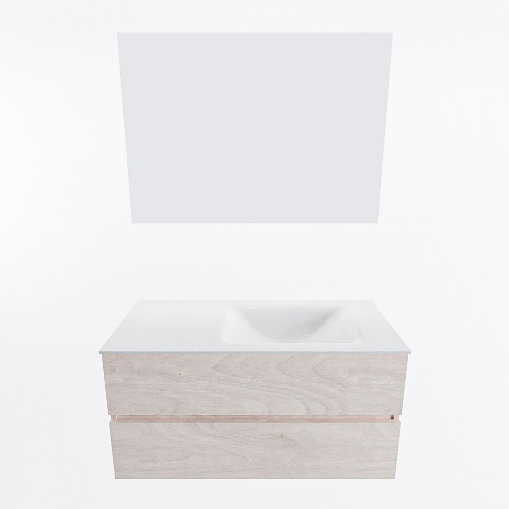 MONDIAZ VICA 100cm mueble de baño Underlayment 2 cajones. Lavabo CLOUD Derecho 1 orificio color Talc con espejo LED. 5 MONDIAZ VICA 100cm mueble de baño Underlayment 2 cajones. Lavabo CLOUD Derecho 1 orificio color Talc con espejo LED. - Imagen 5