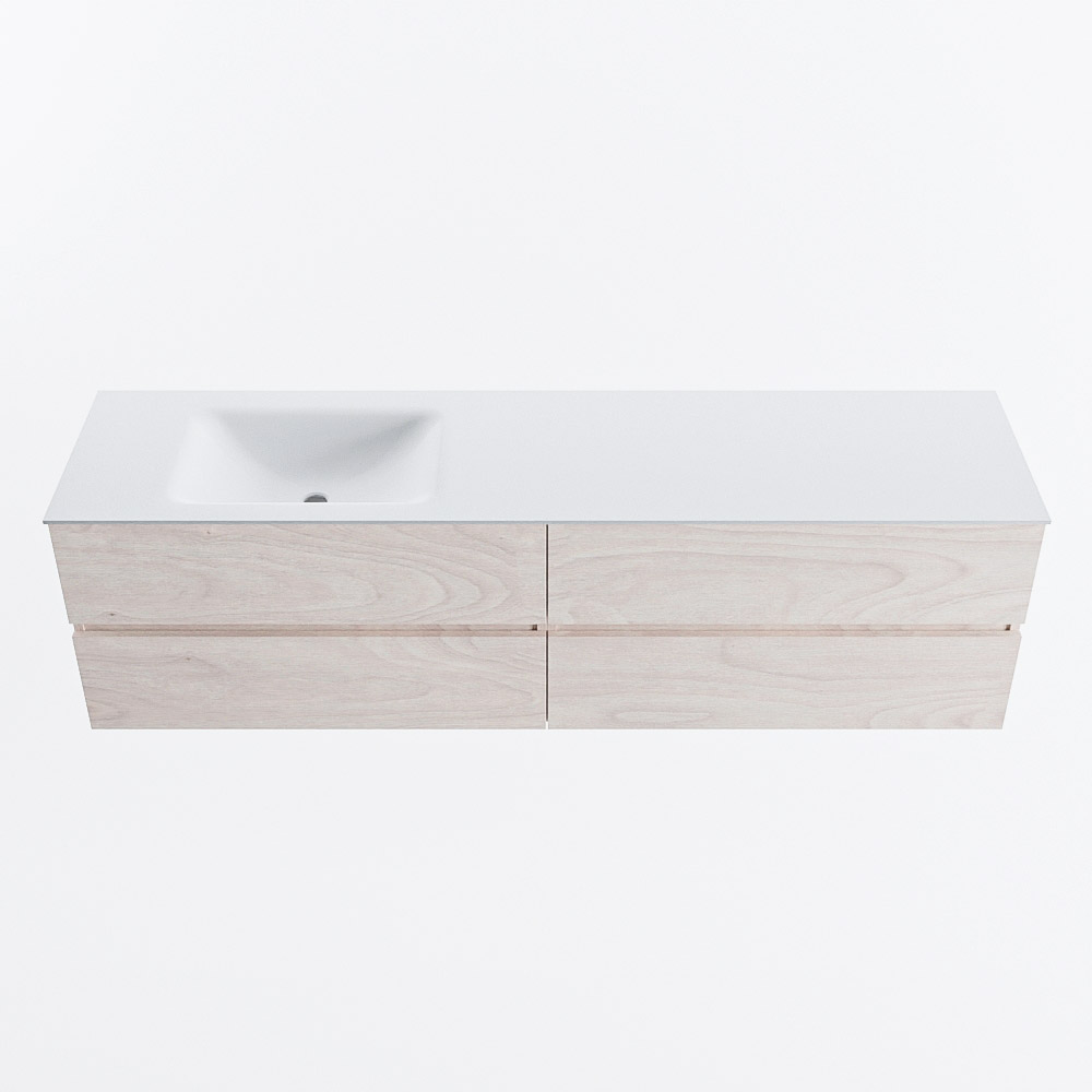 MONDIAZ VICA 180cm mueble de baño Underlayment 4 cajones. Lavabo CLOUD Izquierda 1 orificio, color Talc. 5 MONDIAZ VICA 180cm mueble de baño Underlayment 4 cajones. Lavabo CLOUD Izquierda 1 orificio, color Talc. - Imagen 5