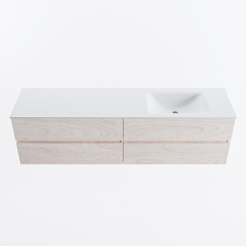 MONDIAZ VICA 180cm mueble de baño Underlayment 4 cajones. Lavabo CLOUD Derecho 1 orificio, color Talc. 5 MONDIAZ VICA 180cm mueble de baño Underlayment 4 cajones. Lavabo CLOUD Derecho 1 orificio, color Talc. - Imagen 5