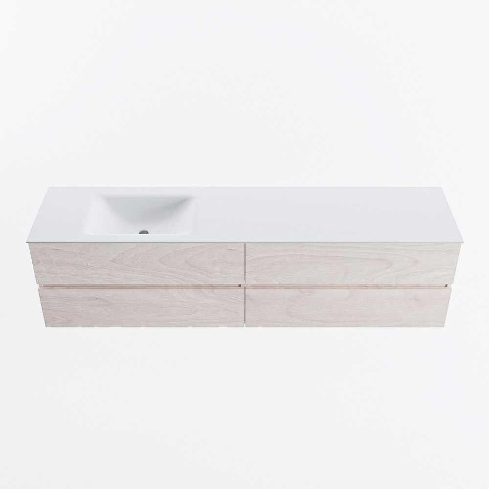MONDIAZ VICA 190cm mueble de baño Underlayment 4 cajones. Lavabo CLOUD Izquierda sin orificio, color Talc. 5 MONDIAZ VICA 190cm mueble de baño Underlayment 4 cajones. Lavabo CLOUD Izquierda sin orificio, color Talc. - Imagen 5