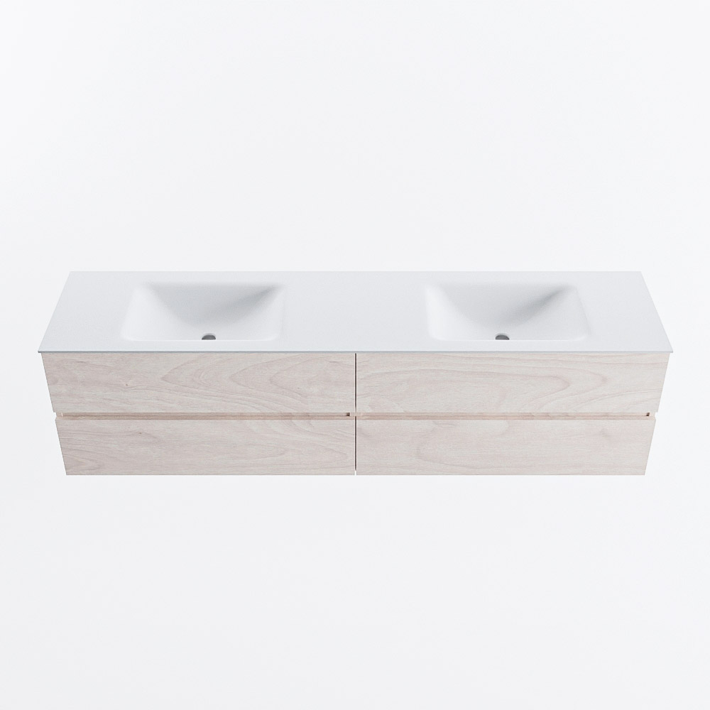 MONDIAZ VICA 190cm mueble de baño Underlayment 4 cajones. Lavabo CLOUD Doble sin orificio, color Talc. 5 MONDIAZ VICA 190cm mueble de baño Underlayment 4 cajones. Lavabo CLOUD Doble sin orificio, color Talc. - Imagen 5