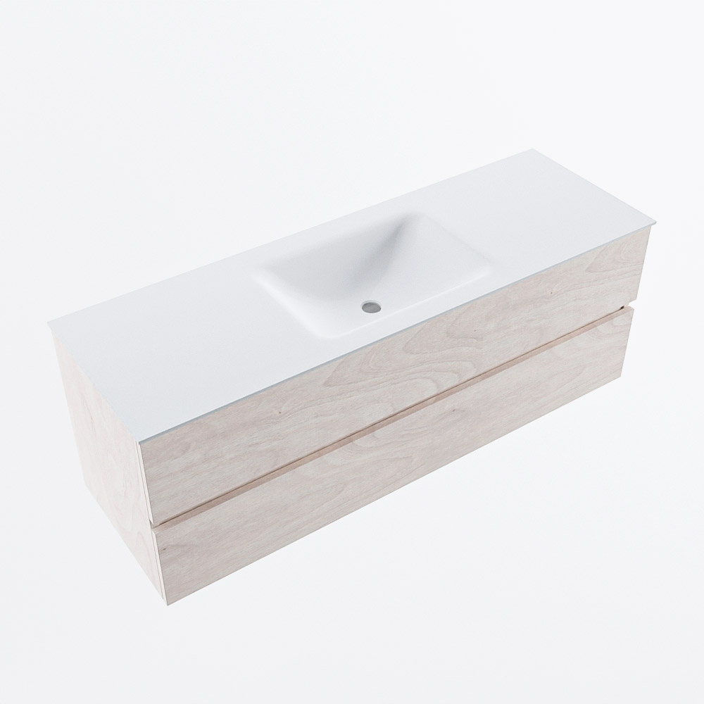 MONDIAZ VICA 140cm mueble de baño Underlayment 2 cajones. Lavabo CLOUD Centro 1 orificio, color Talc. 6 MONDIAZ VICA 140cm mueble de baño Underlayment 2 cajones. Lavabo CLOUD Centro 1 orificio, color Talc. - Imagen 6