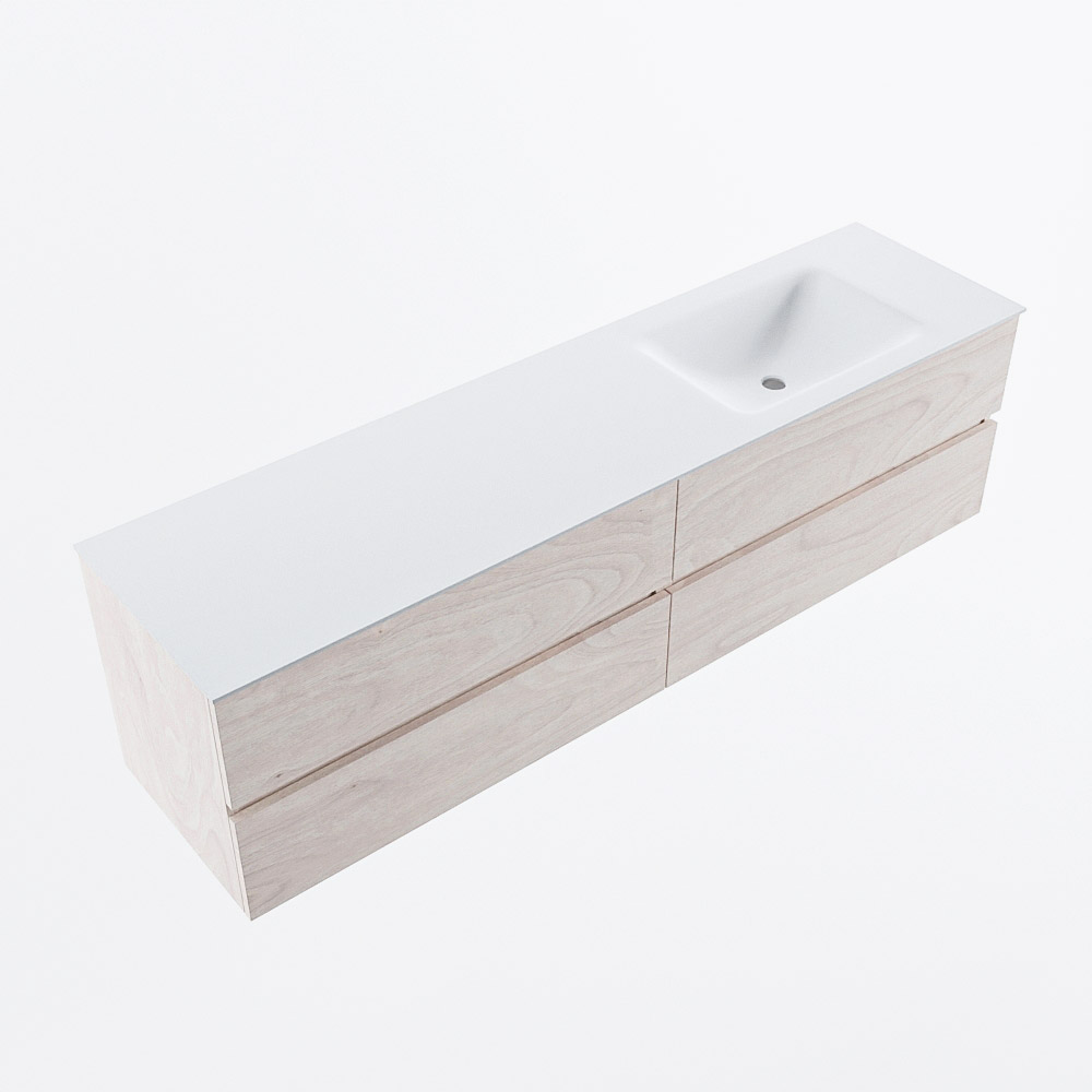 MONDIAZ VICA 180cm mueble de baño Underlayment 4 cajones. Lavabo CLOUD Derecho 1 orificio, color Talc. 6 MONDIAZ VICA 180cm mueble de baño Underlayment 4 cajones. Lavabo CLOUD Derecho 1 orificio, color Talc. - Imagen 6