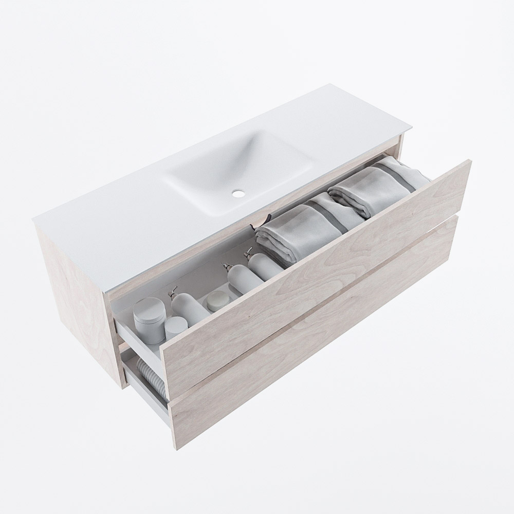 MONDIAZ VICA 140cm mueble de baño Underlayment 2 cajones. Lavabo CLOUD Centro 1 orificio, color Talc. 7 MONDIAZ VICA 140cm mueble de baño Underlayment 2 cajones. Lavabo CLOUD Centro 1 orificio, color Talc. - Imagen 7