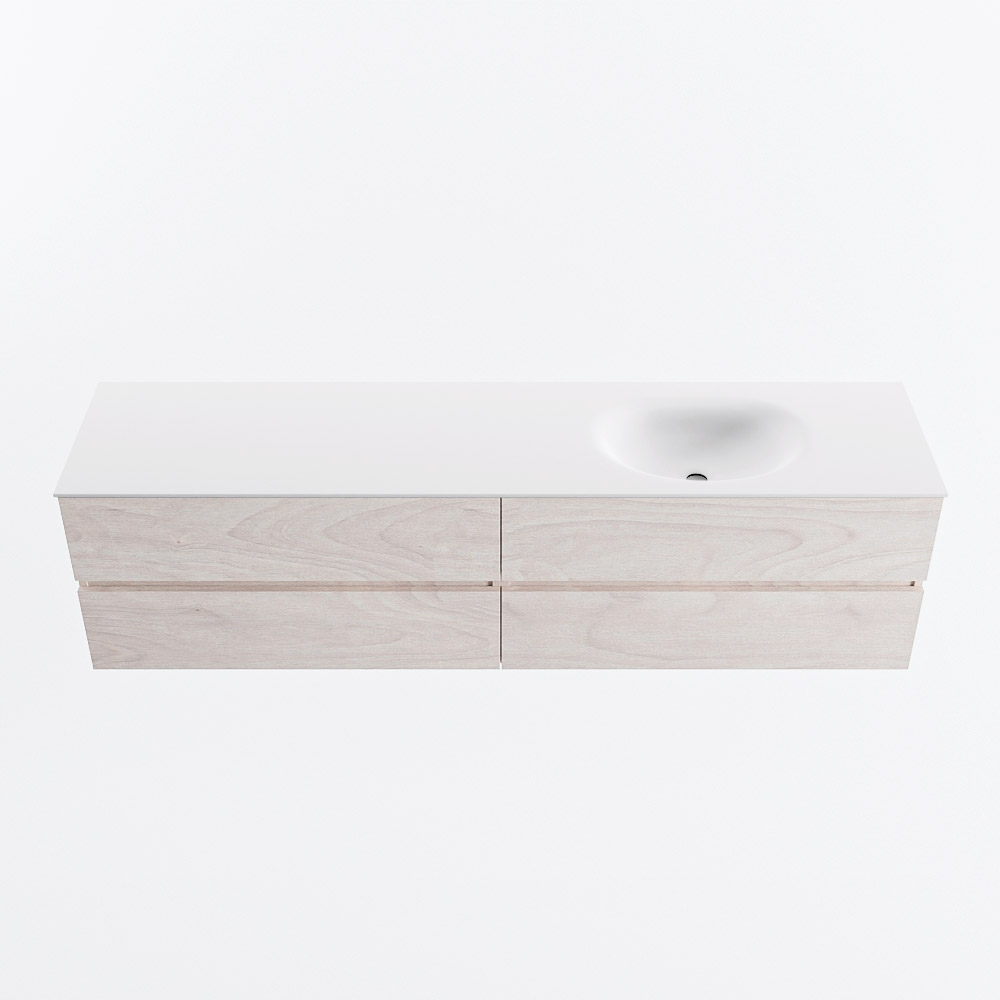 MONDIAZ VICA 190cm mueble de baño Underlayment 4 cajones. Lavabo MOON Derecho 1 orificio, color Talc. 5 MONDIAZ VICA 190cm mueble de baño Underlayment 4 cajones. Lavabo MOON Derecho 1 orificio, color Talc. - Imagen 5