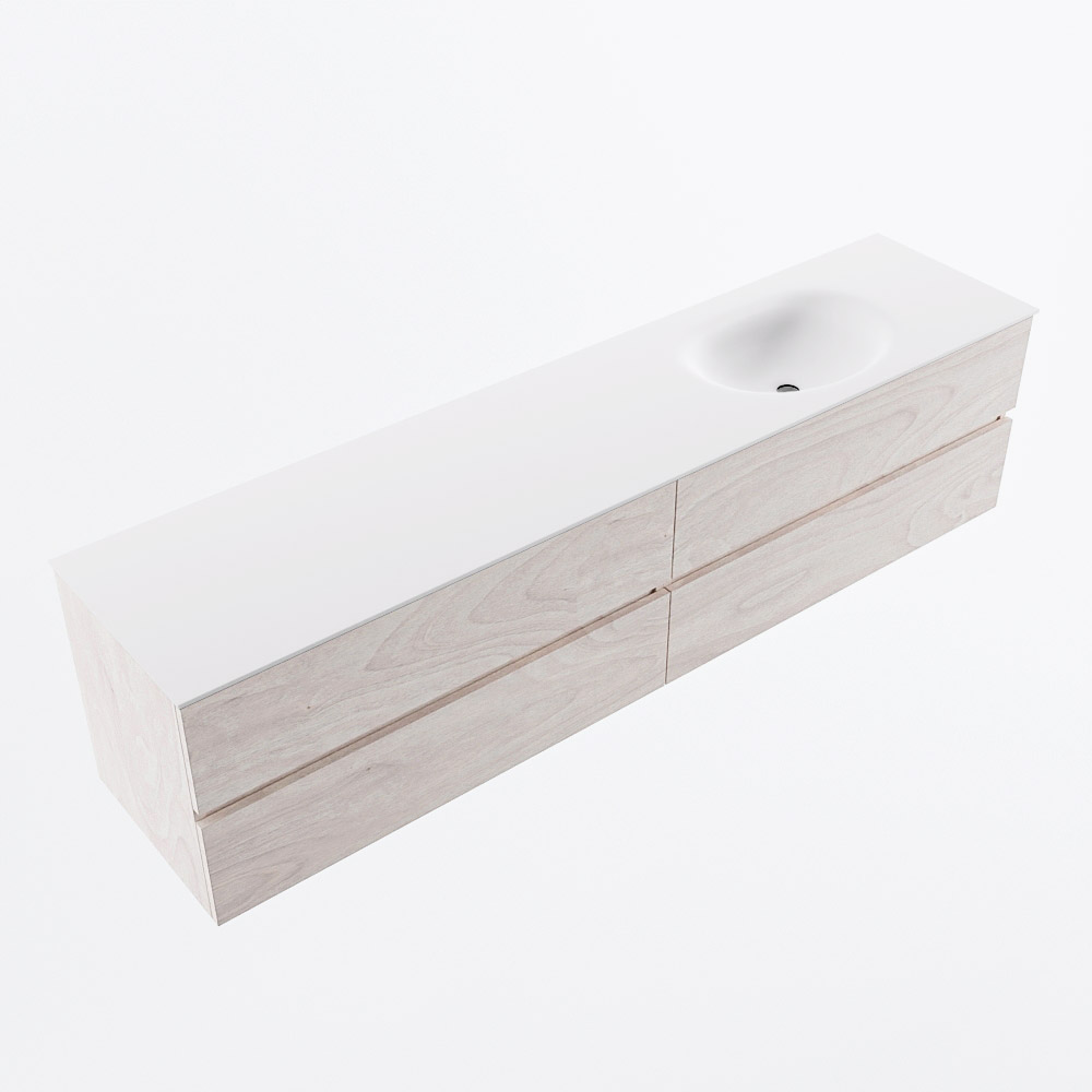 MONDIAZ VICA 200cm mueble de baño Underlayment 4 cajones. Lavabo MOON Derecho 1 orificio, color Talc. 6 MONDIAZ VICA 200cm mueble de baño Underlayment 4 cajones. Lavabo MOON Derecho 1 orificio, color Talc. - Imagen 6