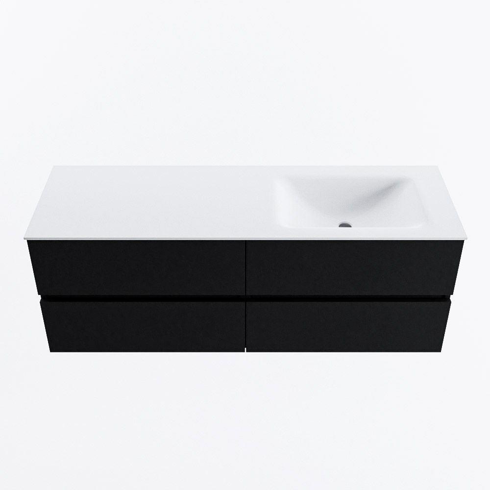 MONDIAZ VICA 140cm mueble de baño Urban 4 cajones. Lavabo CLOUD Derecho sin orificio, color Talc. 4 MONDIAZ VICA 140cm mueble de baño Urban 4 cajones. Lavabo CLOUD Derecho sin orificio, color Talc. - Imagen 4
