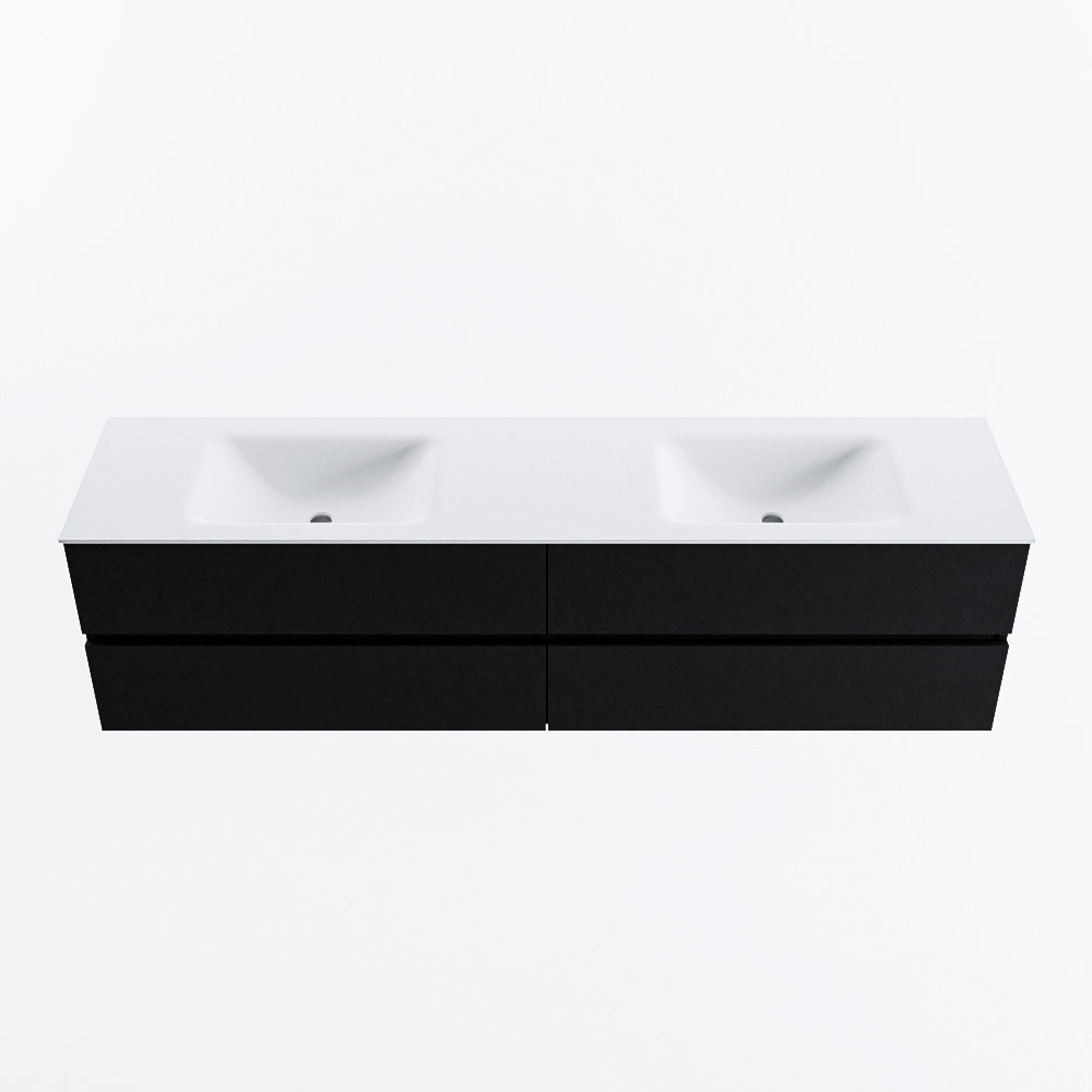 MONDIAZ VICA 190cm mueble de baño Urban 4 cajones. Lavabo CLOUD Doble 2 orificios, color Talc. 5 MONDIAZ VICA 190cm mueble de baño Urban 4 cajones. Lavabo CLOUD Doble 2 orificios, color Talc. - Imagen 5