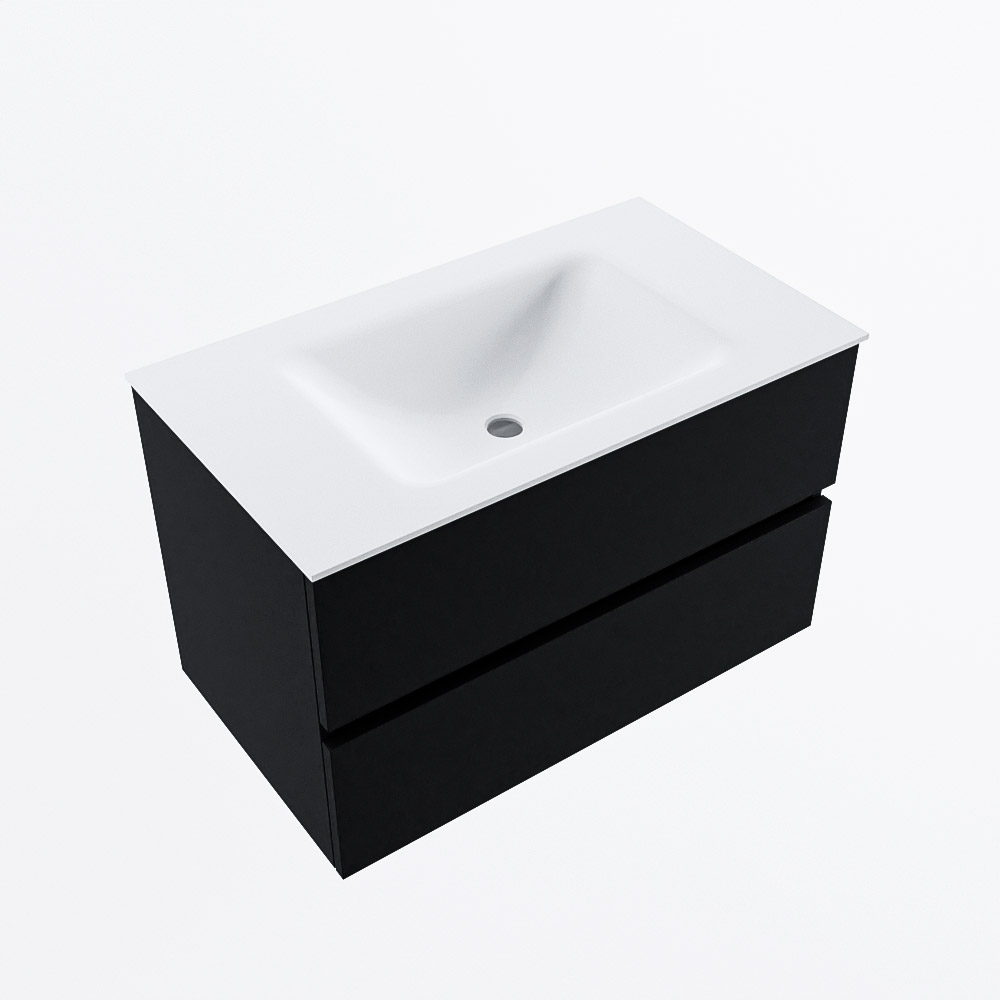 MONDIAZ VICA 80cm mueble de baño Urban 2 cajones. Lavabo CLOUD Centro sin orificio, color Talc. 6 MONDIAZ VICA 80cm mueble de baño Urban 2 cajones. Lavabo CLOUD Centro sin orificio, color Talc. - Imagen 6
