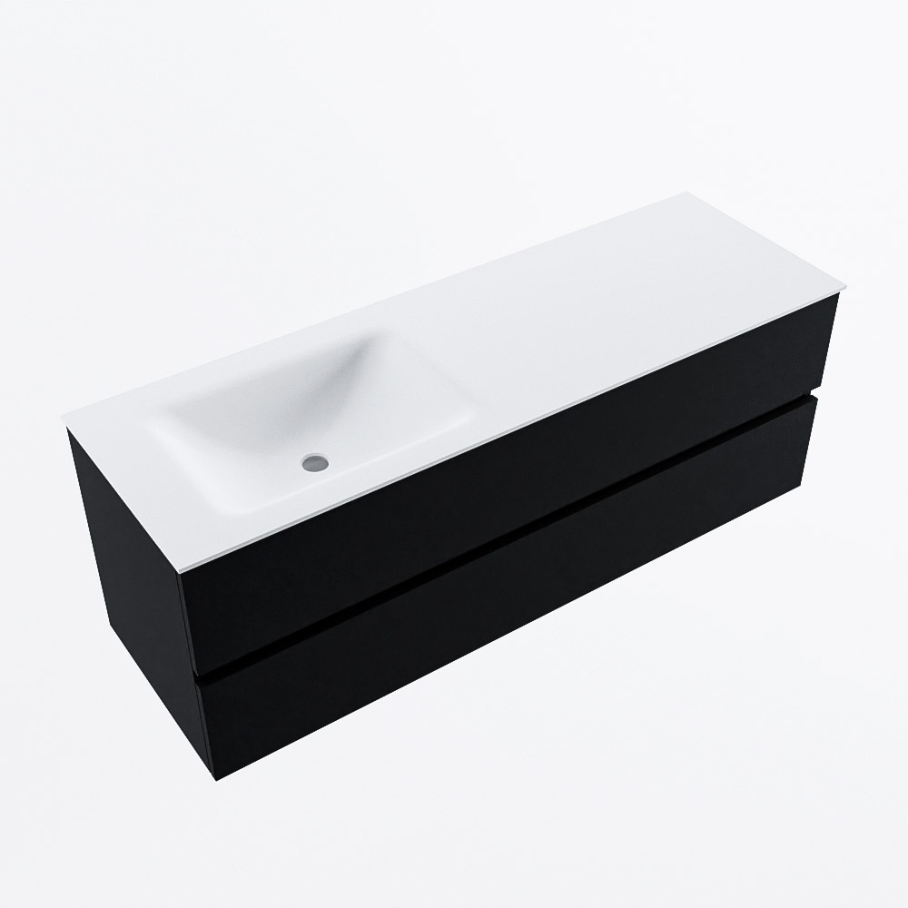MONDIAZ VICA 140cm mueble de baño Urban 2 cajones. Lavabo CLOUD Izquierda sin orificio, color Talc. 5 MONDIAZ VICA 140cm mueble de baño Urban 2 cajones. Lavabo CLOUD Izquierda sin orificio, color Talc. - Imagen 5