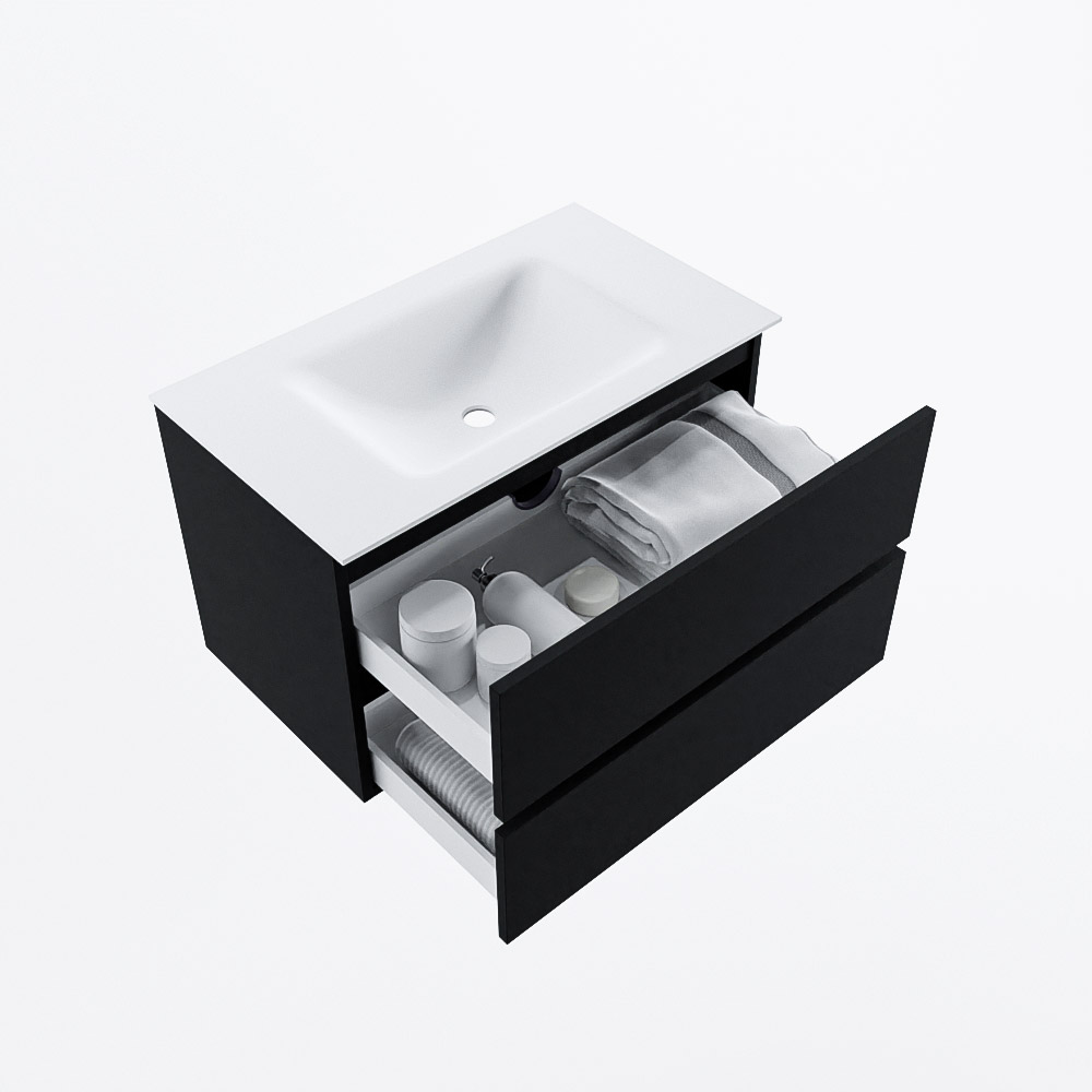 MONDIAZ VICA 80cm mueble de baño Urban 2 cajones. Lavabo CLOUD Centro sin orificio, color Talc. 7 MONDIAZ VICA 80cm mueble de baño Urban 2 cajones. Lavabo CLOUD Centro sin orificio, color Talc. - Imagen 7