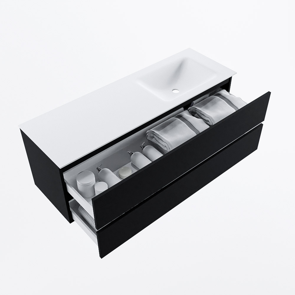MONDIAZ VICA 140cm mueble de baño Urban 2 cajones. Lavabo CLOUD Derecho 1 orificio, color Talc. 6 MONDIAZ VICA 140cm mueble de baño Urban 2 cajones. Lavabo CLOUD Derecho 1 orificio, color Talc. - Imagen 6