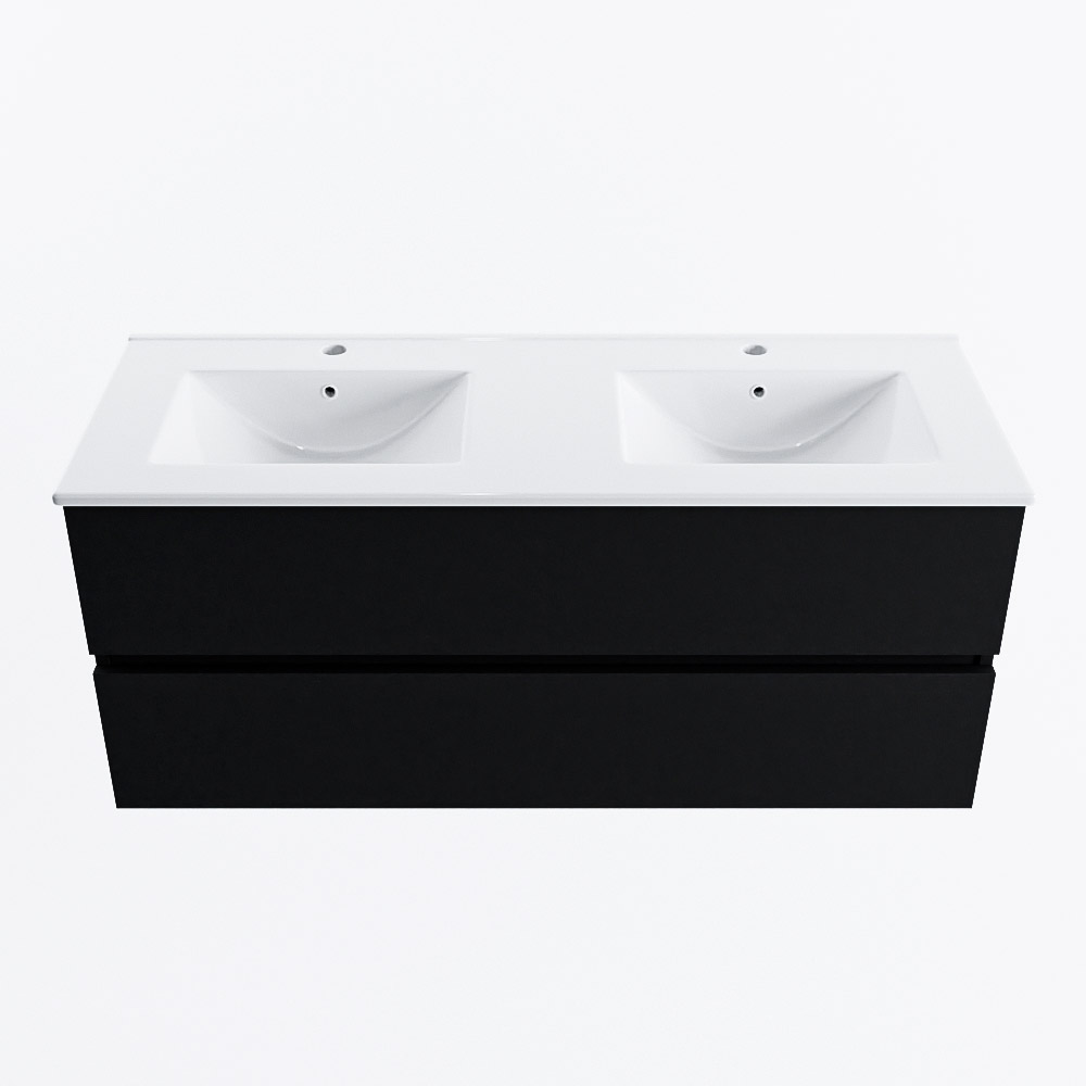 MONDIAZ VICA 120cm mueble de baño Urban 2 cajones. Lavabo DENIA Doble 2 orificios, color Blanco brillo. 5 MONDIAZ VICA 120cm mueble de baño Urban 2 cajones. Lavabo DENIA Doble 2 orificios, color Blanco brillo. - Imagen 5