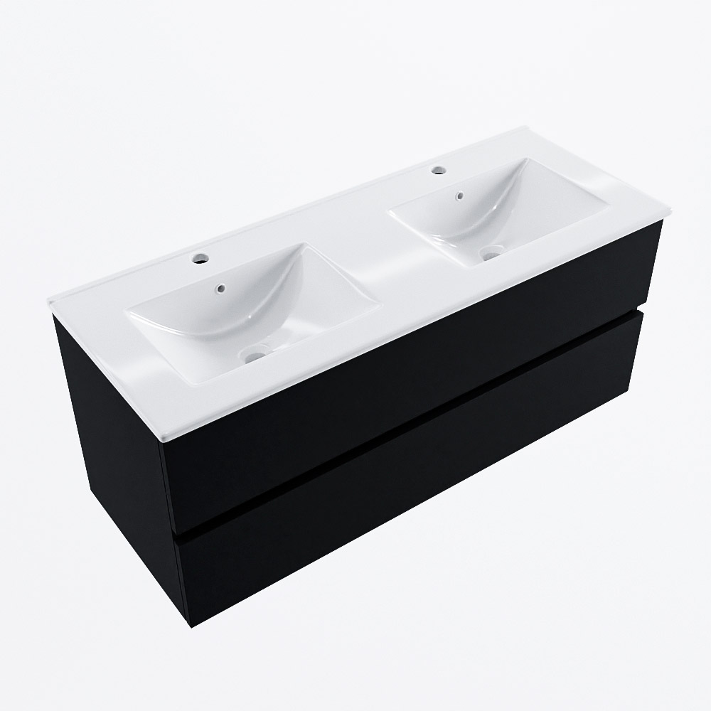 MONDIAZ VICA 120cm mueble de baño Urban 2 cajones. Lavabo DENIA Doble 2 orificios, color Blanco brillo. 6 MONDIAZ VICA 120cm mueble de baño Urban 2 cajones. Lavabo DENIA Doble 2 orificios, color Blanco brillo. - Imagen 6