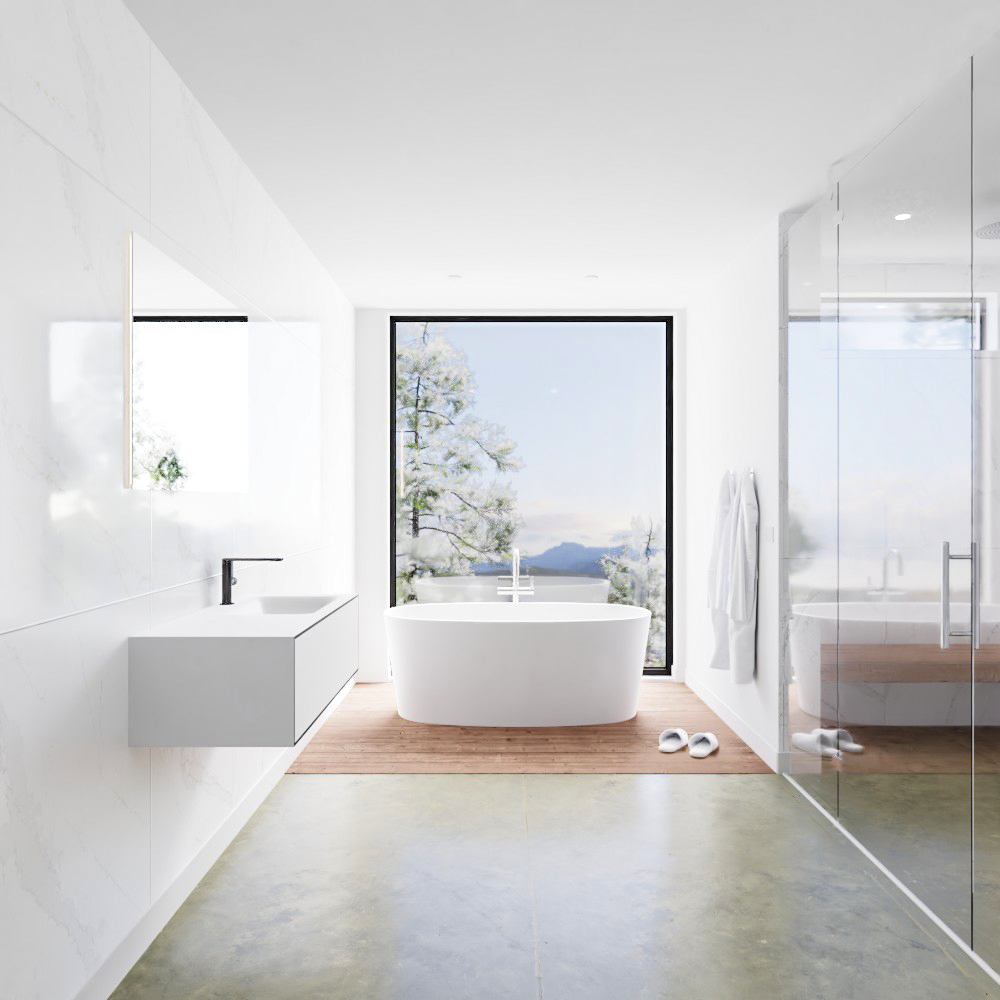 MONDIAZ LAGOM 100cm mueble de baño solid surface Urban 1 cajón lavabo CLOUD Derecho 1 orificio 3 MONDIAZ LAGOM 100cm mueble de baño solid surface Urban 1 cajón lavabo CLOUD Derecho 1 orificio - Imagen 3