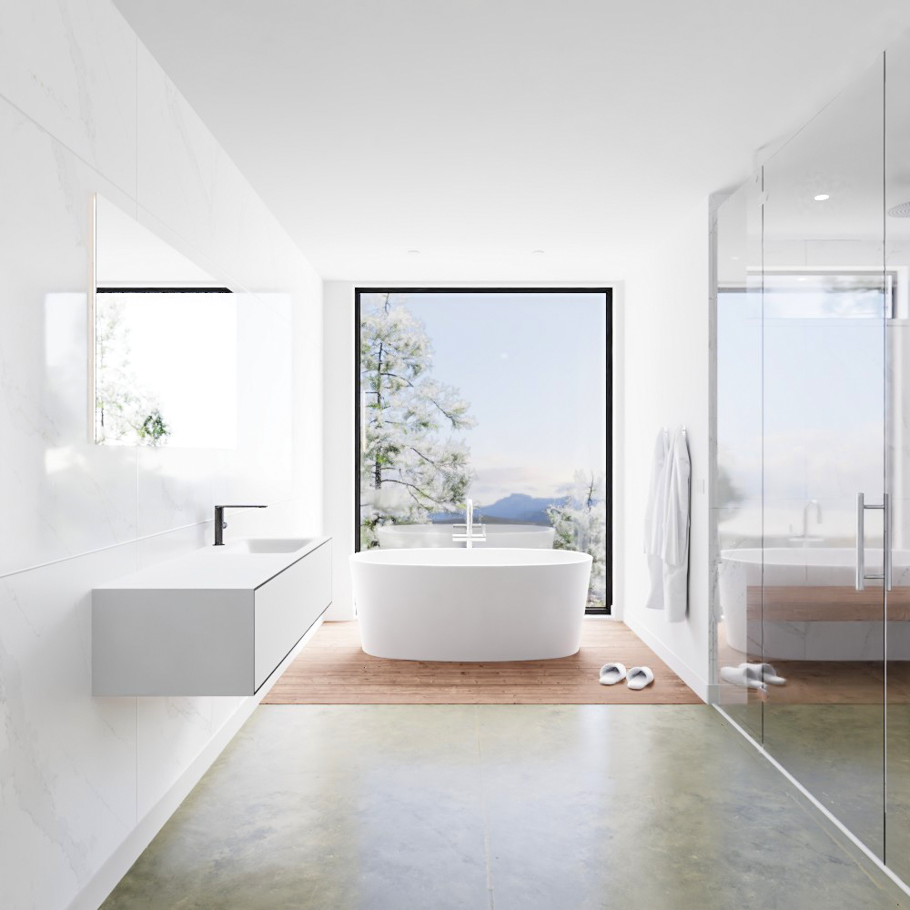 MONDIAZ LAGOM 130cm mueble de baño solid surface Urban 1 cajón lavabo CLOUD Derecho 1 orificio 3 MONDIAZ LAGOM 130cm mueble de baño solid surface Urban 1 cajón lavabo CLOUD Derecho 1 orificio - Imagen 3